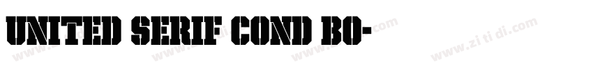 United Serif Cond Bo字体转换